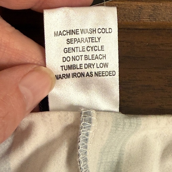 NWT Wrapper Striped Twist Front Keyhole Tank Top Blue Green Size M - Picture 7 of 10